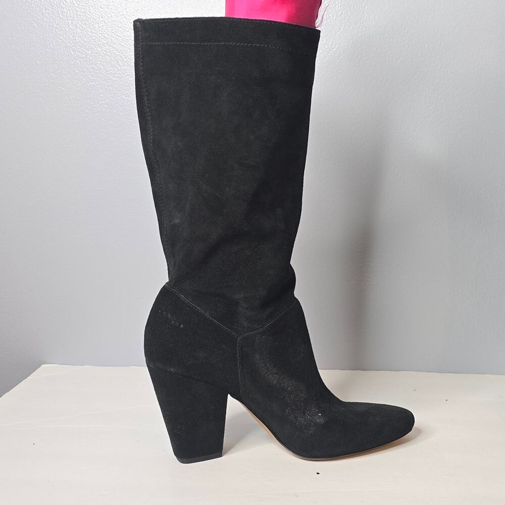Elegant Black Suede Women's Boots